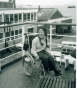  photo of me on the ferry to the Isle of Wight in the mid-1970s